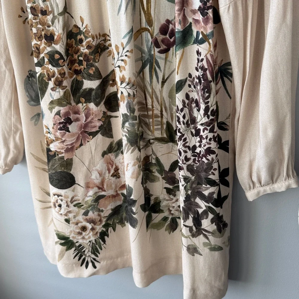 ZARA NWT Girls Floral Long Sleeve Dress Sz‎ 11/12